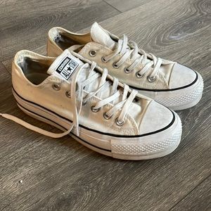 White Platform Converse